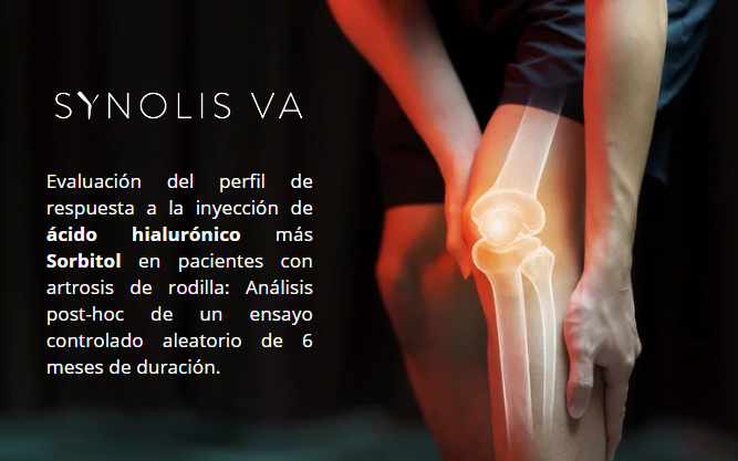 Evaluación del perfil de respuesta a la inyección de ácido hialurónico más Sorbitol en pacientes con artrosis de rodilla: Análisis post-hoc de un ensayo controlado aleatorio de 6 meses de duración.